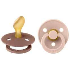 Pack de 2 sucettes colour caoutchouc anatomique 6 mois+ woodchuck et blush