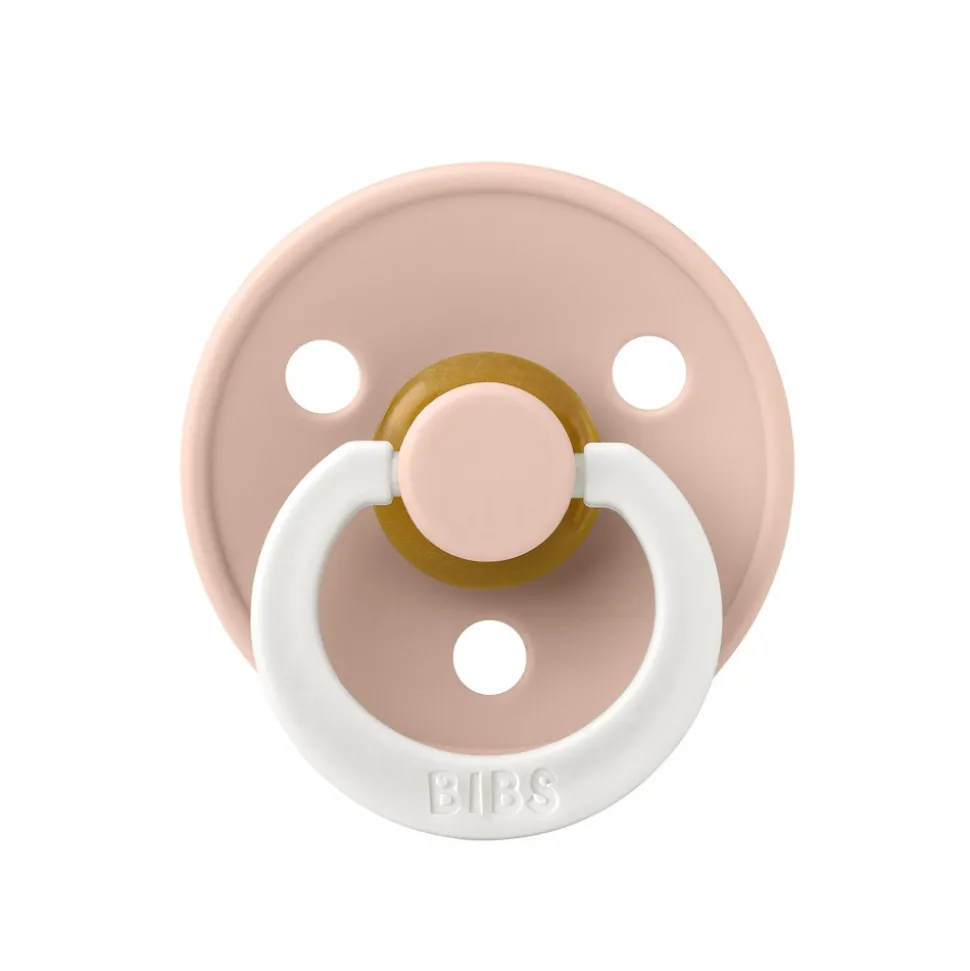 Pack de 2 sucettes colour caoutchouc symétrique phosphorescente 0-6 mois blush et vanilla