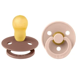 Pack de 2 sucettes colour caoutchouc 18 mois+ woodchuck et blush