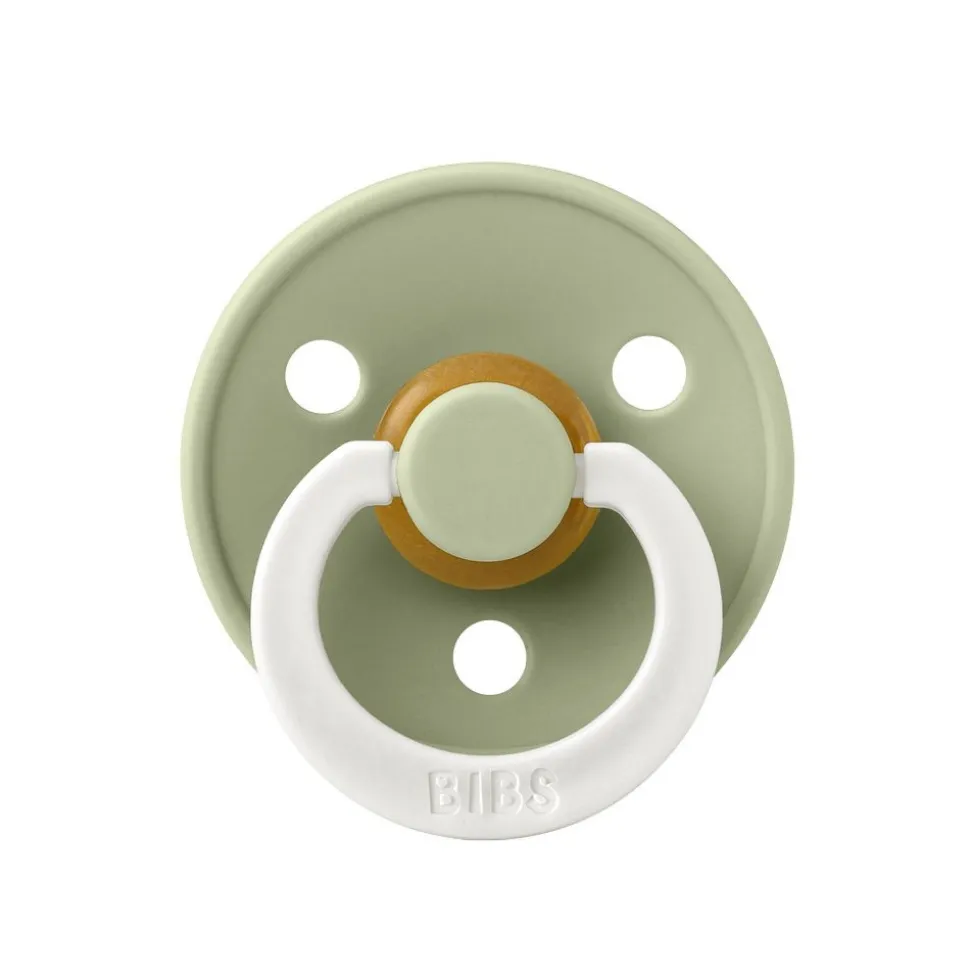 Pack de 2 sucettes colour caoutchouc phosphorescente 0-6 mois sage et cloud