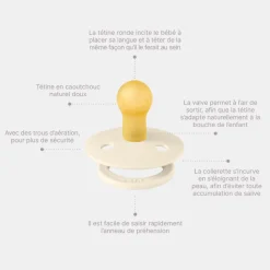 Pack de 2 sucettes colour caoutchouc phosphorescente 0-6 mois sage et cloud
