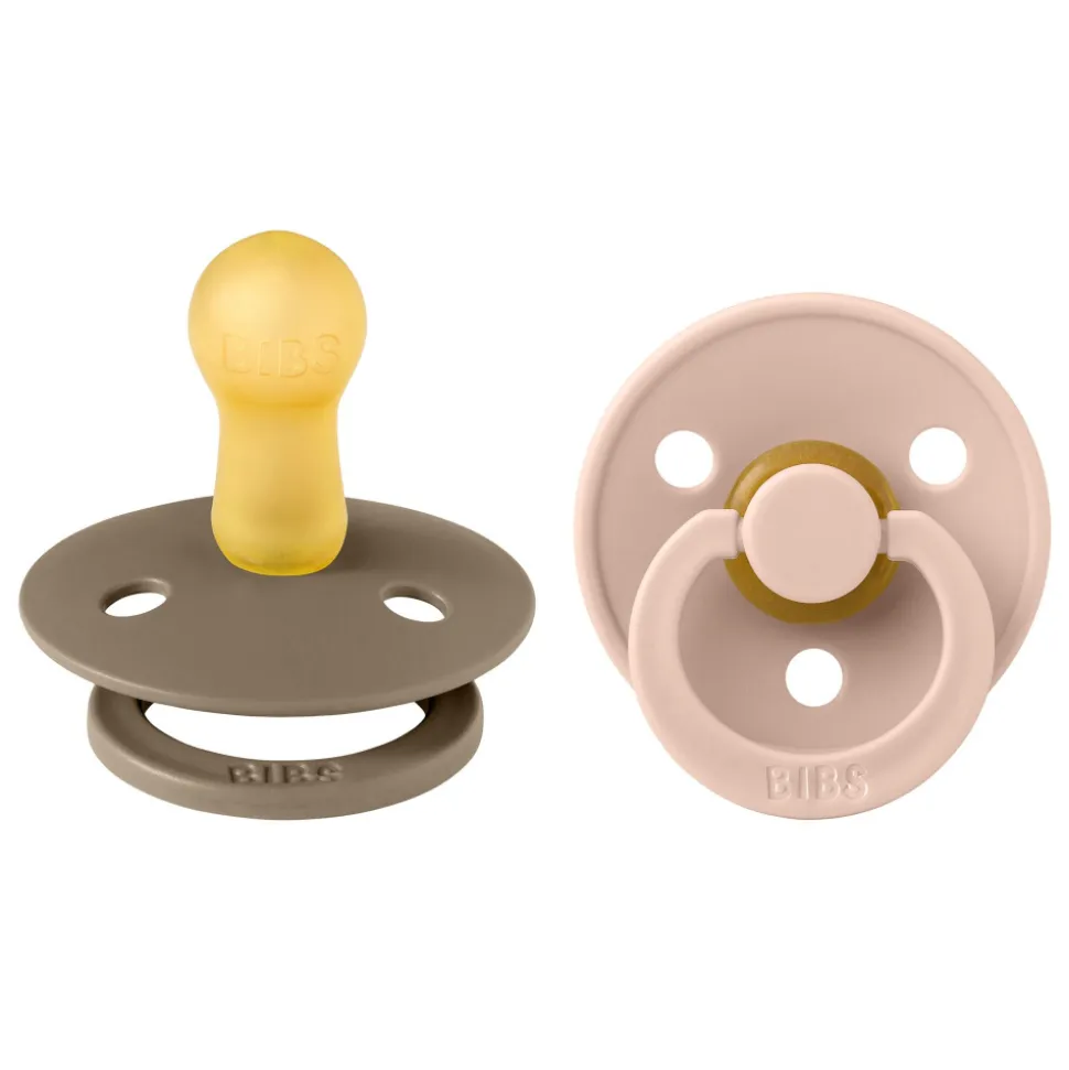 Pack de 2 sucettes colour caoutchouc anatomique 0-6 mois ivory et sage