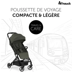 Pack duo poussette compacte travel n care olive + siège auto drive n care avec adaptateurs & base drive n care