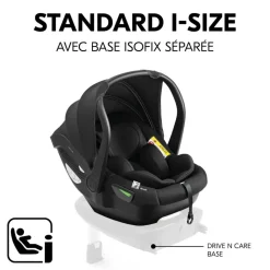 Pack duo poussette compacte travel n care olive + siège auto drive n care avec adaptateurs