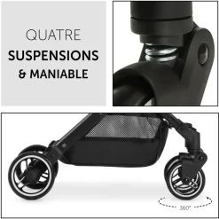 Pack duo poussette compacte travel n care olive + siège auto drive n care avec adaptateurs