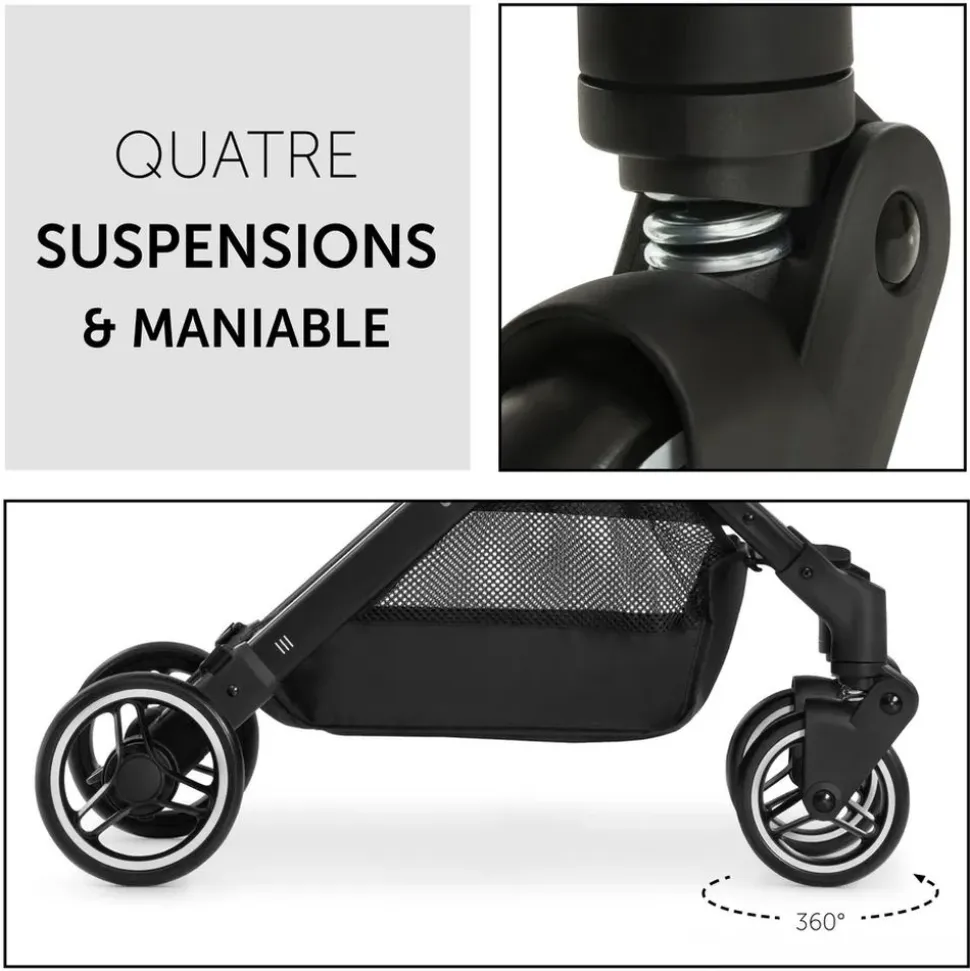 Pack duo poussette compacte travel n care olive + siège auto drive n care avec adaptateurs