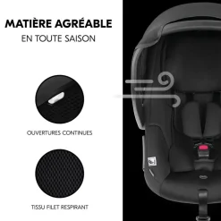 Pack duo poussette compacte travel n care olive + siège auto drive n care avec adaptateurs