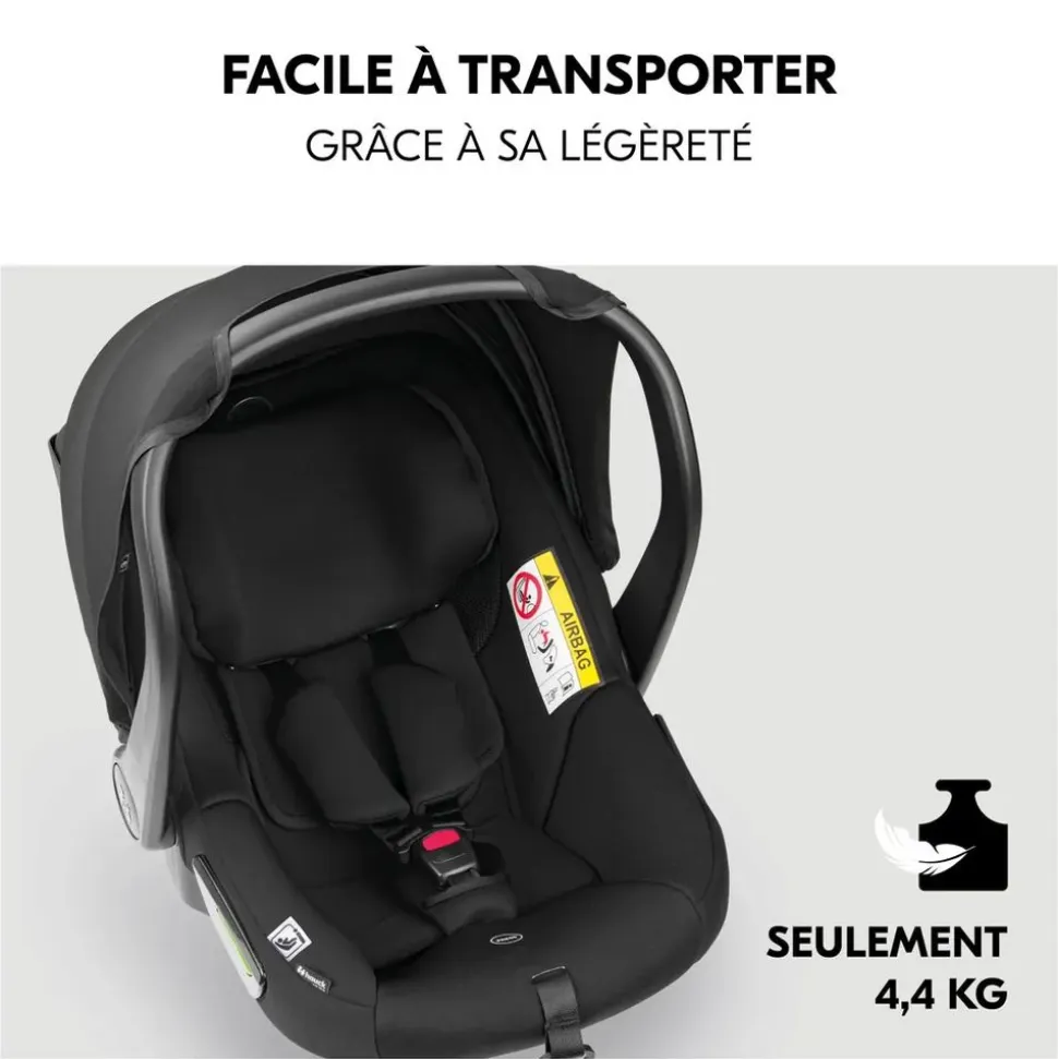 Pack duo poussette compacte travel n care olive + siège auto drive n care avec adaptateurs