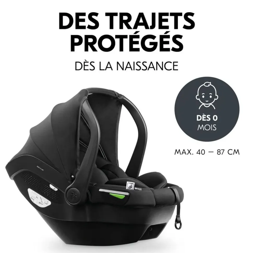 Pack duo poussette double atlantic jumeaux grey+ 1 siège auto drive n care avec adaptateurs
