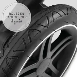 Pack duo poussette double atlantic jumeaux grey+ 1 siège auto drive n care avec adaptateurs