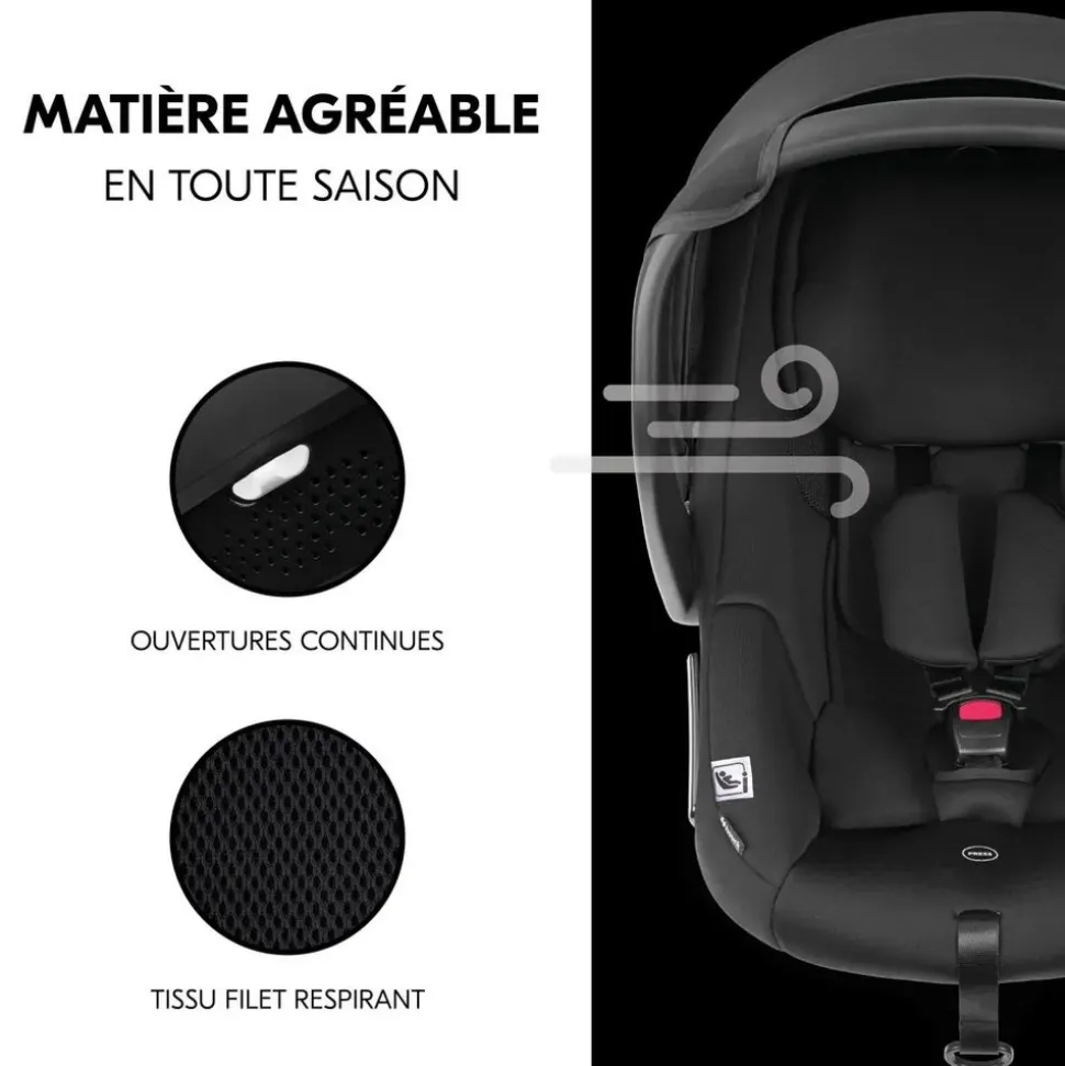 Pack duo poussette double atlantic jumeaux grey+ 1 siège auto drive n care avec adaptateurs