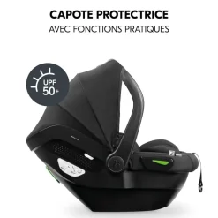 Pack duo poussette double atlantic jumeaux grey+ 1 siège auto drive n care avec adaptateurs
