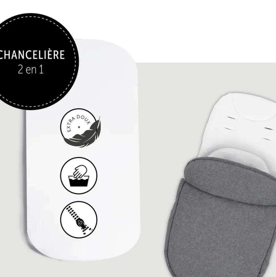 Pack duo poussette double atlantic jumeaux grey+ 1 siège auto drive n care avec adaptateurs