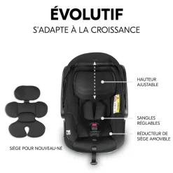 Pack duo poussette double atlantic jumeaux grey+ 1 siège auto drive n care avec adaptateurs