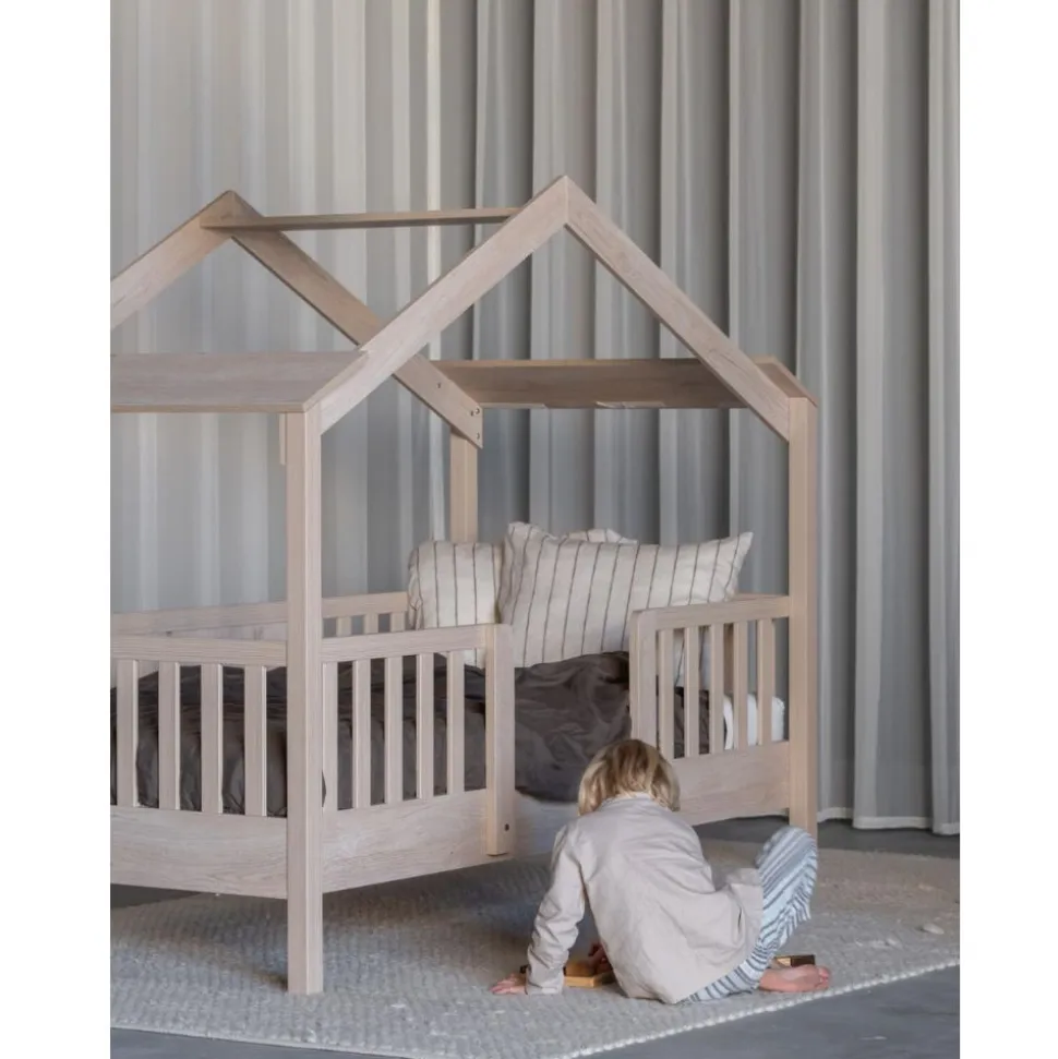 Pack lit cabane évolutif 90x200 cm avec toit chalet butter