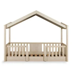 Pack lit cabane évolutif 90x200 cm avec toit chalet butter