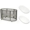 Pack lit sleepi hazy grey + matelas sleepi + drap housse blanc