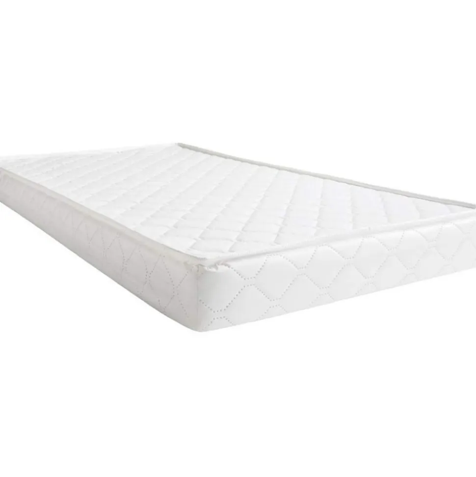 Pack matelas bébé climatisé + alèse blanc + drap housse blanc - 70 x 140 cm