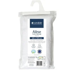 Pack matelas climatisé + alèse blanc + drap housse blanc - 60 x 120 cm