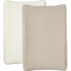 Pack matelas à langer flocons écru + 2 housses écrue et taupe