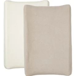 Pack matelas à langer flocons écru + 2 housses écrue et taupe