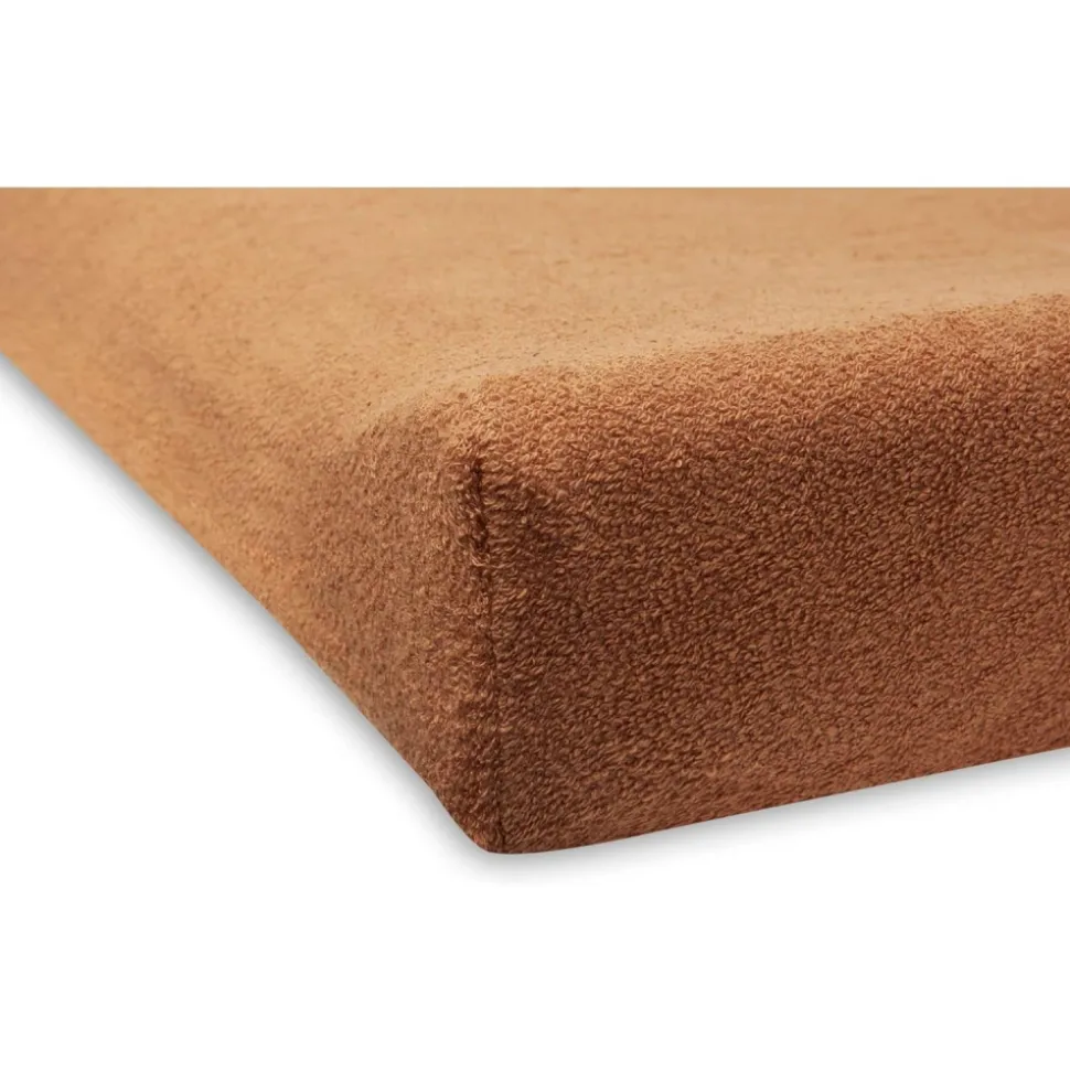 Pack matelas à langer 50 x 70 cm avec 2 housses éponge caramel et biscuit