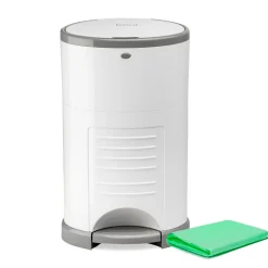 Pack poubelle à couches 26l blanche + 4 recharges anti-odeurs
