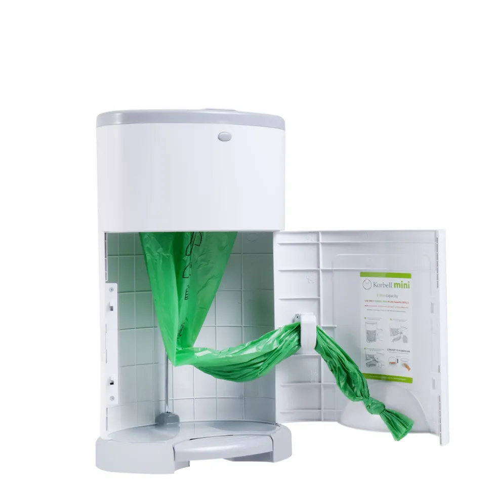 Pack poubelle à couches 9l blanche + 4 recharges anti-odeurs