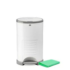 Pack poubelle à couches 9l blanche + 4 recharges anti-odeurs