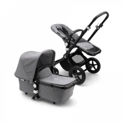 Pack poussette duo caméléon3 plus complète noir gris chiné