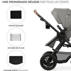 Pack poussette moov2 air 3 en 1 light grey