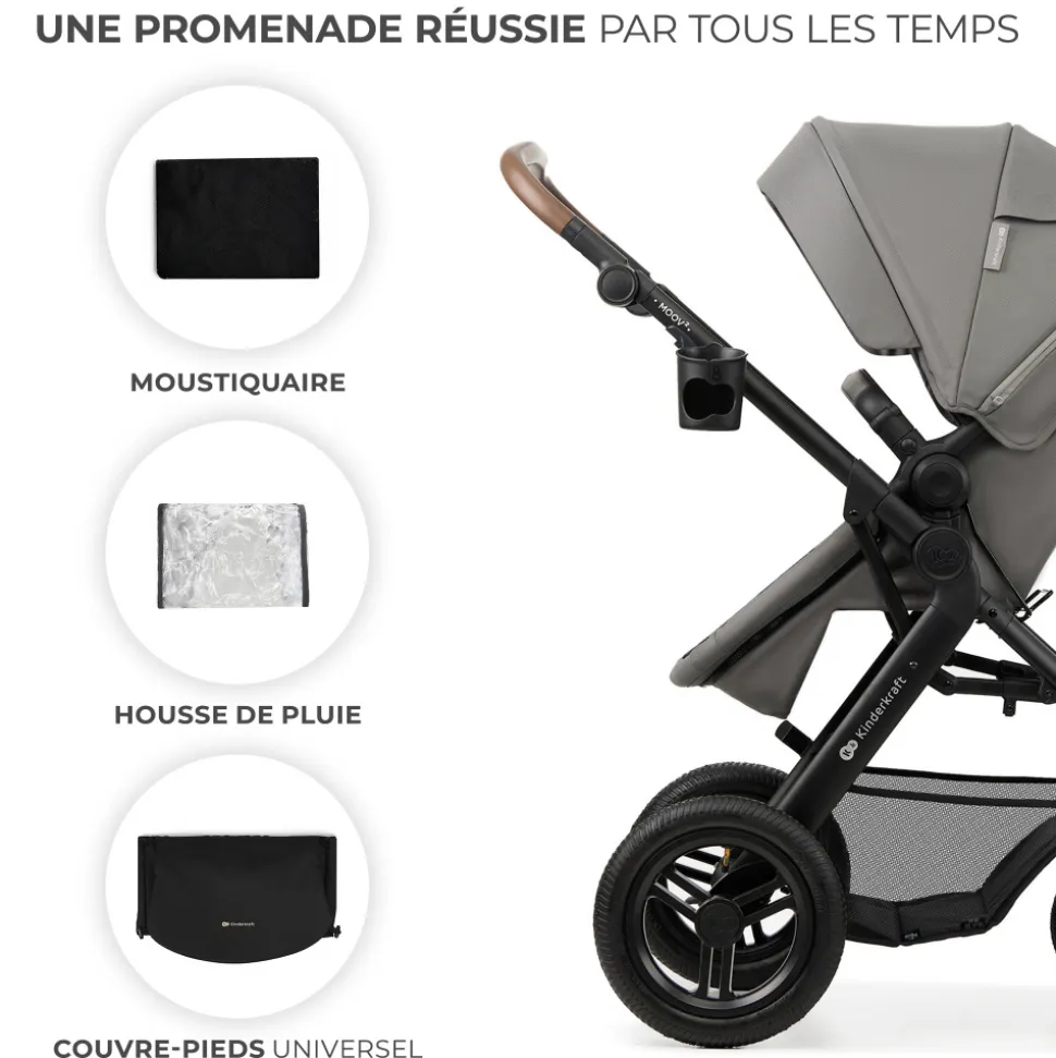 Pack poussette moov2 air 3 en 1 light grey