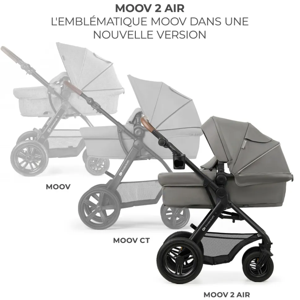 Pack poussette moov2 air 3 en 1 light grey