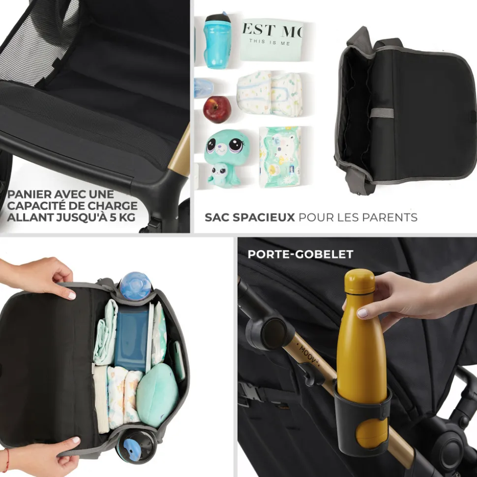 Pack poussette moov2 air 3 en 1 light grey