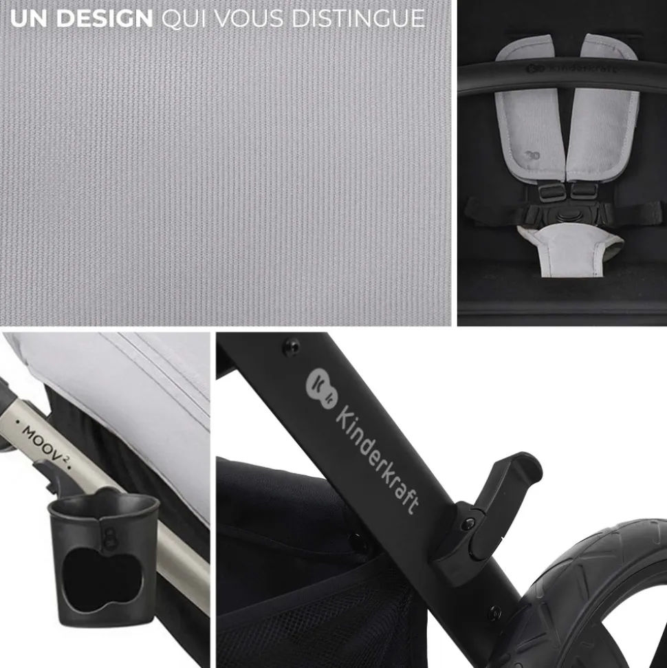 Pack poussette moov2 air 3 en 1 moonlight grey