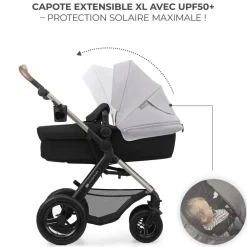 Pack poussette moov2 air 3 en 1 moonlight grey