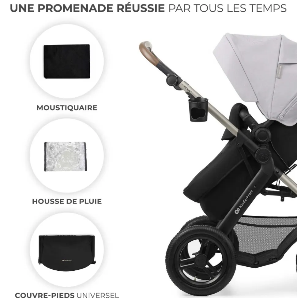 Pack poussette moov2 air 3 en 1 moonlight grey