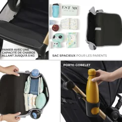 Pack poussette moov2 air 3 en 1 moonlight grey