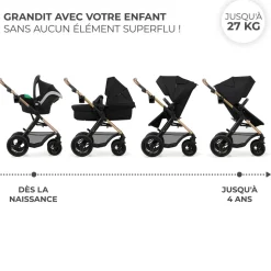 Pack poussette moov2 air 3 en 1 pure black