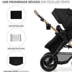 Pack poussette moov2 air 3 en 1 pure black