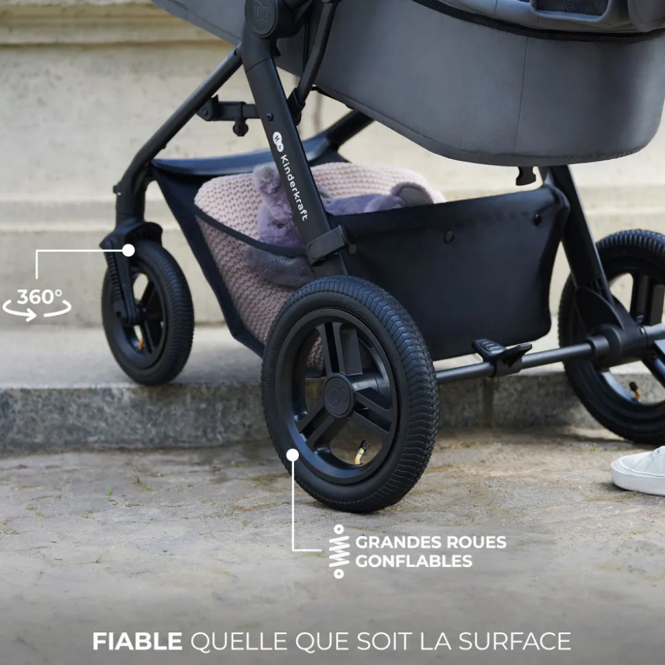 Pack poussette moov2 air 3 en 1 pure black