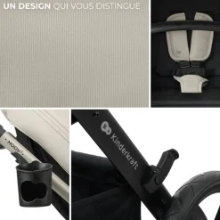 Pack poussette moov 2 3 en 1 grey eva wheels