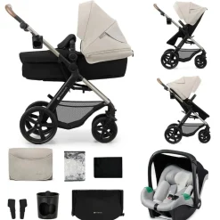 Pack poussette moov 2 3 en 1 grey eva wheels