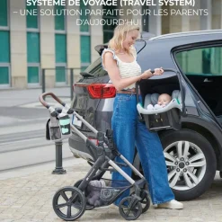 Pack poussette moov2 3 en 1 pure black eva wheels