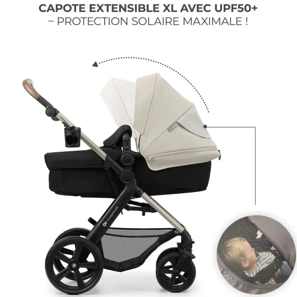 Pack poussette moov2 3 en 1 pure black eva wheels