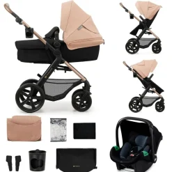 Pack poussette moov2 3 en 1 sand beige eva wheels
