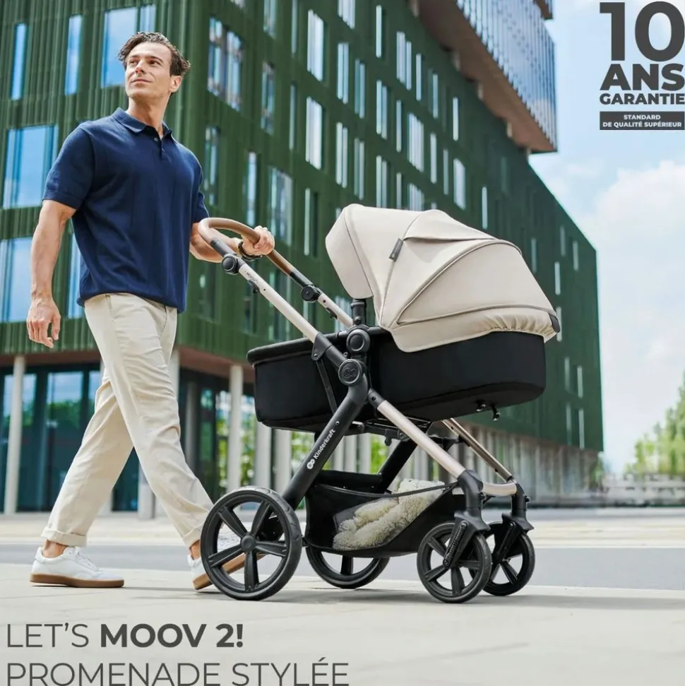 Pack poussette moov2 3 en 1 sand beige eva wheels
