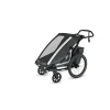 Pack remorque vélo chariot cross 1 place dark slate + kit jogging