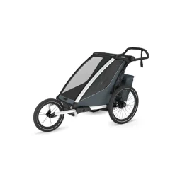Pack remorque vélo chariot cross 1 place dark slate + kit jogging