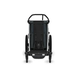 Pack remorque vélo chariot cross 1 place dark slate + kit jogging
